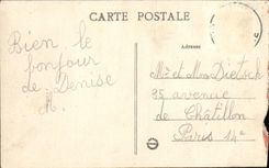 VINTAGE POSTCARD Palate of Fontainebleau Gallery of François 1st