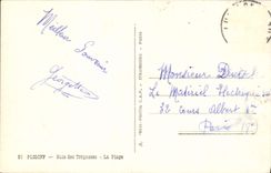 POSTAL MODERNA Plogoff Baie de la infracción la playa