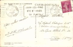 CPA Coucher de soleil sur la Corniche d'or