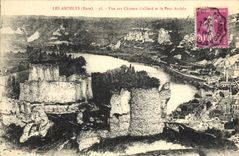 CPA Les Andelys Vue Sur Chateau Gaillard et le Petit Andely 