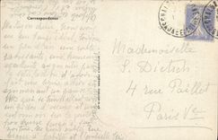 VINTAGE POSTCARD Chalon On the Saone Cathedrale Vincent Saint Dimensions street of the eveche