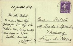 VINTAGE POSTCARD Senones the Bed rock Henry