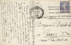 VINTAGE POSTCARD Strasbourg Church St Thomas