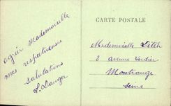 POSTAL Gueret de la VENDIMIA una esquina del jardín público