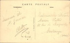 VINTAGE POSTCARD German St in Bush hammer the floor and Perspective of the avenue of Loges
