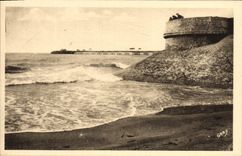 VINTAGE POSTCARD Trouville the Queen of the Beach the pier walk