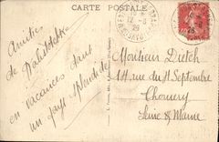 CPA Lac d'Annecy Entre Veyrier et Menthon St Bernard Bateau