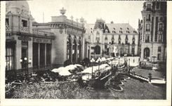 VINTAGE POSTCARD Vittel the terrace of the casino and Large Hotels