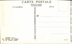 VINTAGE POSTCARD Vittel the terrace of the casino and Large Hotels