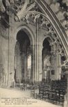 VINTAGE POSTCARD Interior Autun of the cathedral St Lazare Under the platform of the organ
