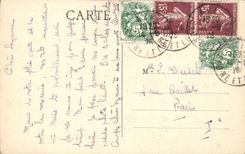 POSTAL Autun interior de la VENDIMIA del St Lazare de la catedral bajo plataforma del órgano