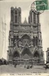 CPA Reims Facade de la Cathedrale