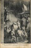 VINTAGE POSTCARD Paris the Pantheon Levy Crowning of Charlemagne by the Pope Leon III