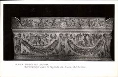CPA Musee Du Louvre Sarcophage avec La Legende De Diane Et D'Acteon