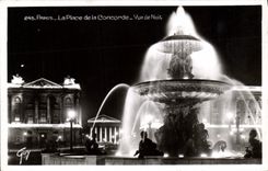 CPA Paris La Place De La Concorde Vue De Nuit