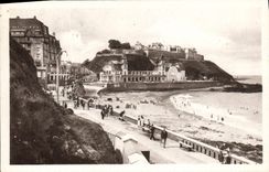 CPA Granville Panorama De La Plage