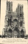 VINTAGE POSTCARD Cathedral Of Rheims Notre Dame