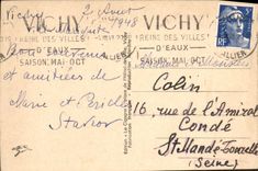 VINTAGE POSTCARD Vichy the Basin Of the Swans And Flamingos