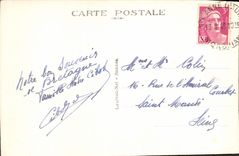 Roca de Quibern del Saint Pierre de la POSTAL de la VENDIMIA y tapa agujereadas puerto blanco de I Observatoire