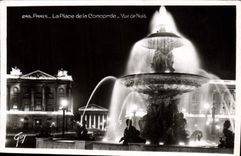 CPM Paris La Place De la Concorde Vue De Nuit