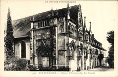 VINTAGE POSTCARD Aix Les Bains Abbey D' Hautecombe the Frontage