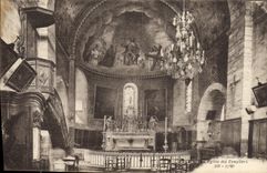 CPA Luz Interieur de l'eglise des Templiers