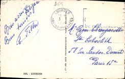 POSTAL co pesado de la VENDIMIA. Bernadette