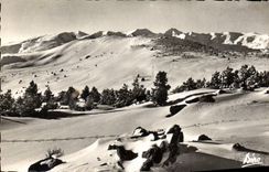 MODERN CARD Make Romeu Neige and Freezes With the Sun the fields of ski of the calm one