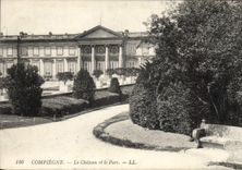 POSTAL Compiegne de la VENDIMIA el castillo y el parque