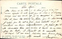 CPA Cannes Vue Prise De La Croix des Gardes Effet de nuit 