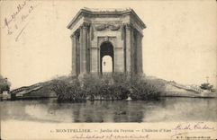 CPA Montpellier Jardin Du Peyrou Chateau D'Eau
