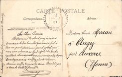 Panorama santo de Villeneuve Jorte de la POSTAL de la VENDIMIA hacia Ablon