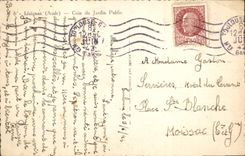 Esquina de Lezignan de la POSTAL de la VENDIMIA del jardín público