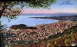 POSTAL Niza View Taken De I' Observatoire de la VENDIMIA