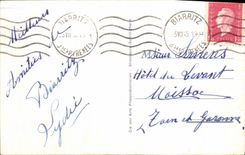 POSTAL Biarritz de la VENDIMIA instalaciones y el Rhune de los nuevos baños vascos de la dimensión las nuevas