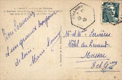 CPA Nancy L'Arc De Triomphe La Basilique Saint Epvre Et Le palais du gouvernement Vue prise de la terrasse de l'hotel 