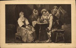 VINTAGE POSTCARD Gallant Baldero Remarks