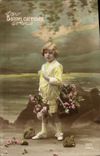 VINTAGE POSTCARD Fantasy Child Good Caresses