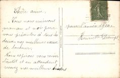 VINTAGE POSTCARD Femme Carries Happiness