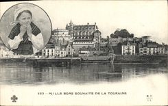 CPA Mille Bons Souhaits De La Touraine