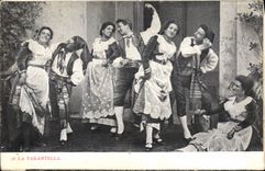 VINTAGE POSTCARD Tarantella Folklore