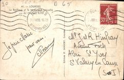 POSTAL de la VENDIMIA pesada la basílica y el monumento interaliado vistos del castillo fuerte