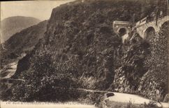 VINTAGE POSTCARD Route De Cauterets has Pierrefitte the exit of the tunnel