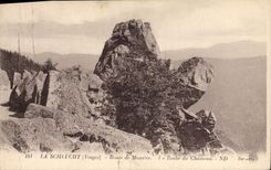 VINTAGE POSTCARD Schlucht Road De Munster the rock of the camel