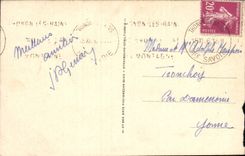 VINTAGE POSTCARD Thonon Les Bains the Large Hotel Seen Of the Lake Leman