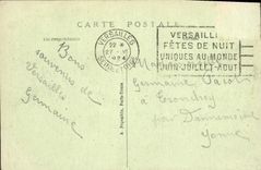 POSTAL Versalles de la VENDIMIA el parque Basin De Latone