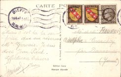 VINTAGE POSTCARD Dieppe Arant Port And the Cliffs Boats