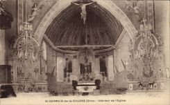 CPA St Germain De La Coudre Interieur De I'Eglise