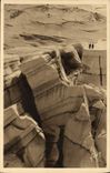VINTAGE POSTCARD Massive Of Mont Blanc Glacier Of the Giant Bediere One of the large cracks