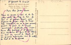 VINTAGE POSTCARD Massive Of Mont Blanc Glacier Of the Giant Bediere One of the large cracks